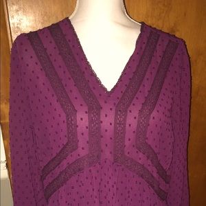 Matilda Jane Purple Sheer Dress - Size Medium